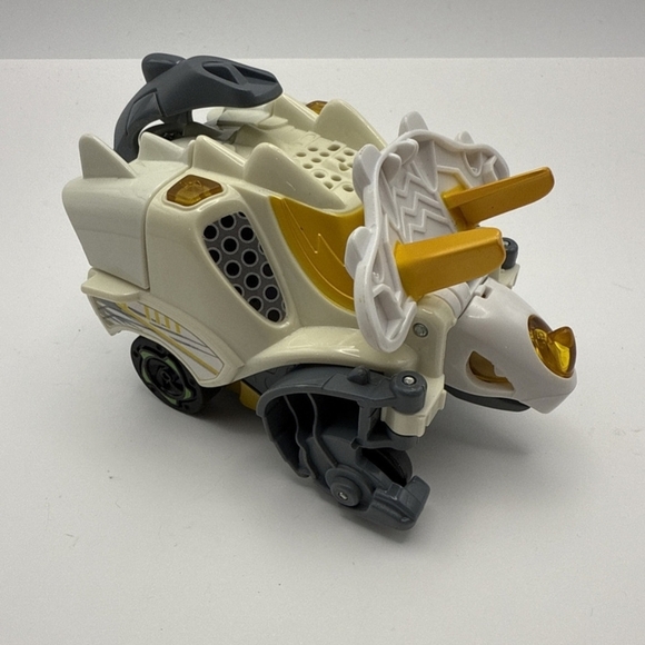 Switch & Go Dinos Turbo - White and Yellow Triceratops - Picture 2 of 2